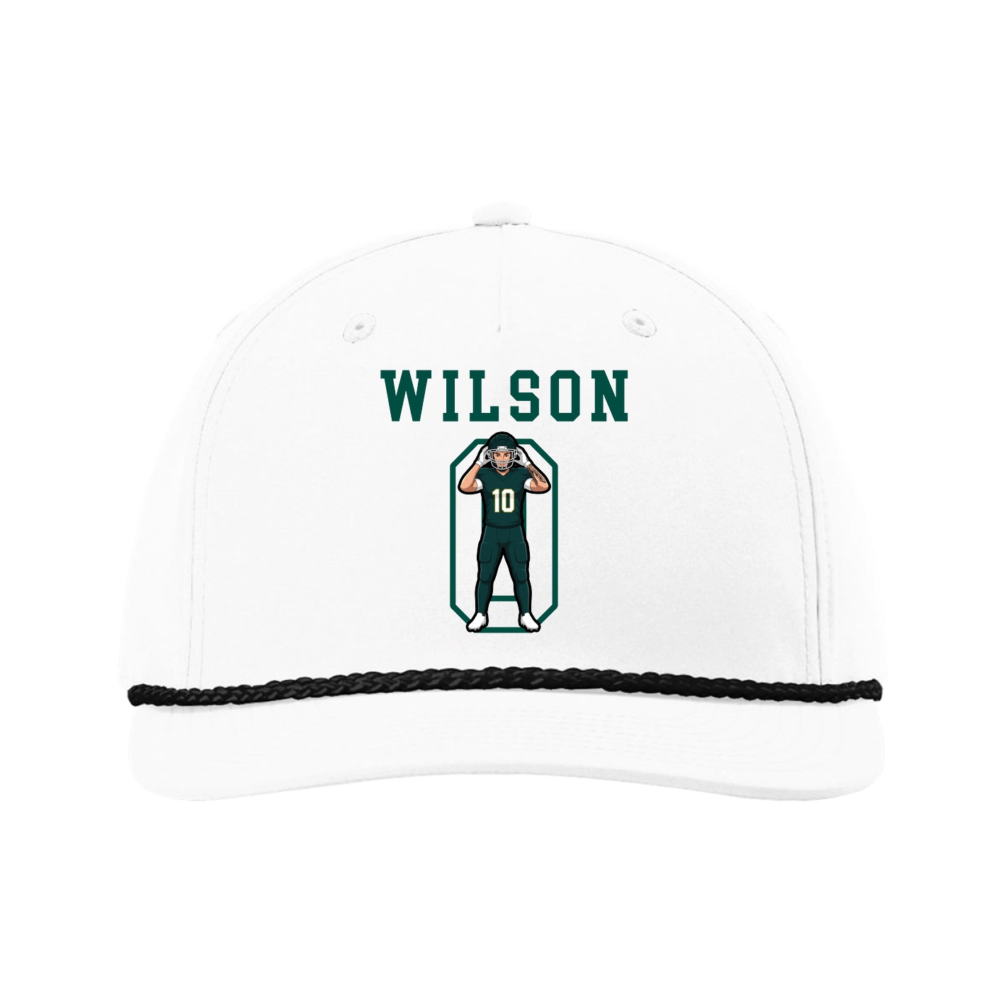 Five-Panel Classic Rope Cap — Shirsey in White