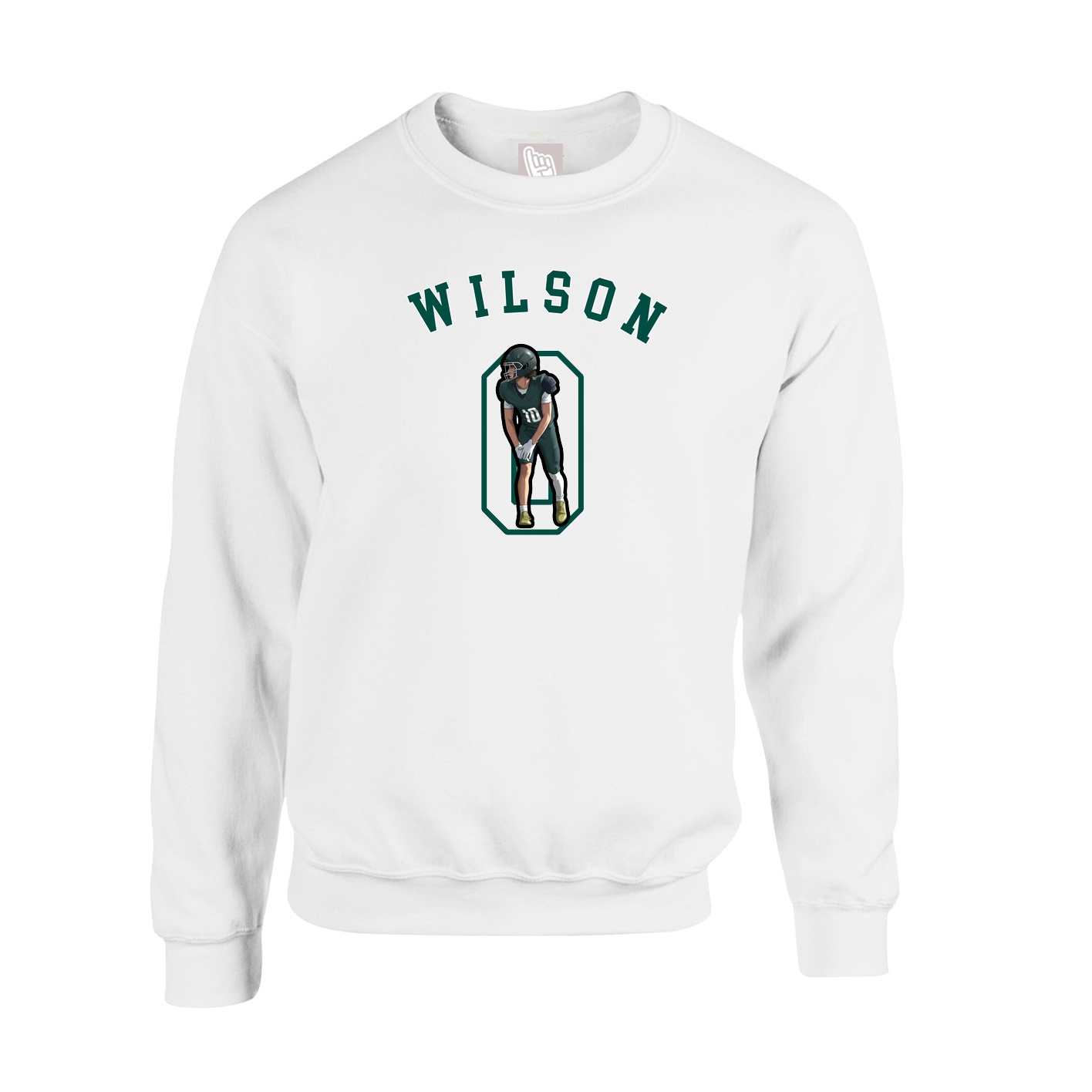 Fleece Crew — Shirsey Arch in White