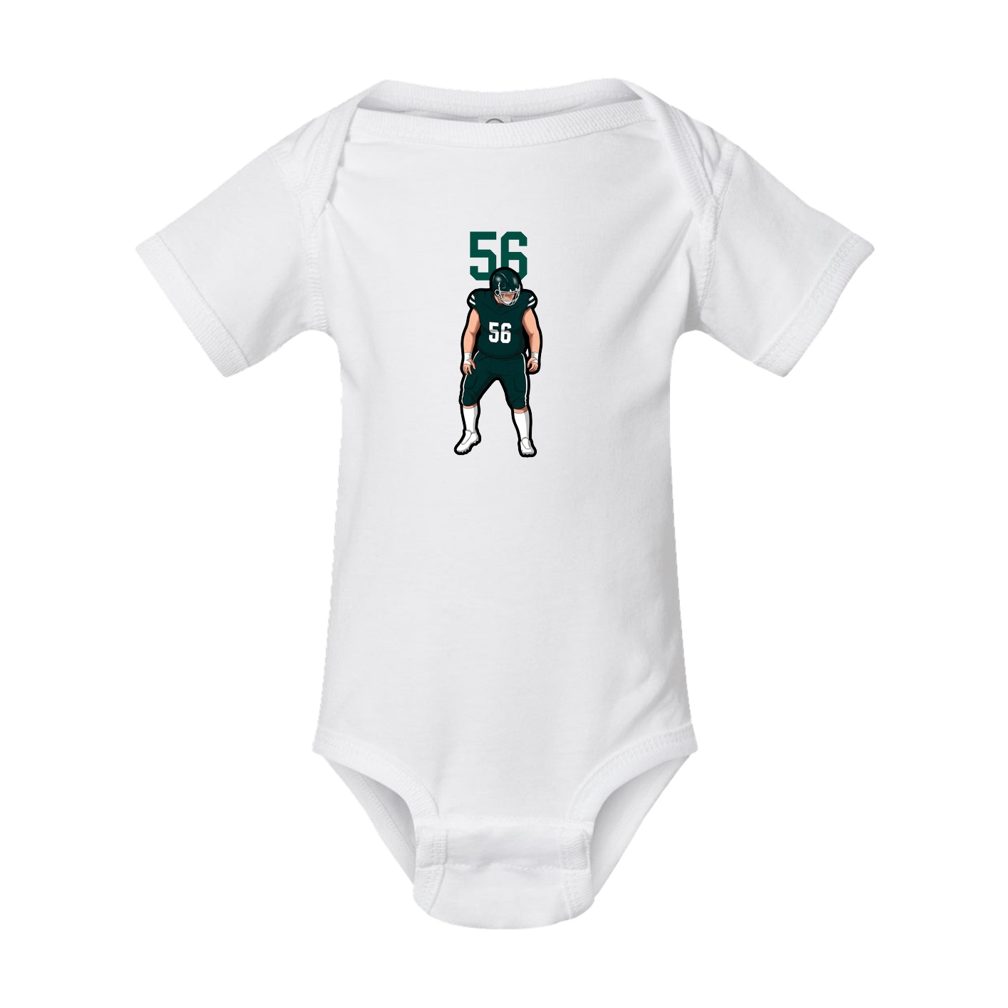 Baby Onesie — Number Top in White