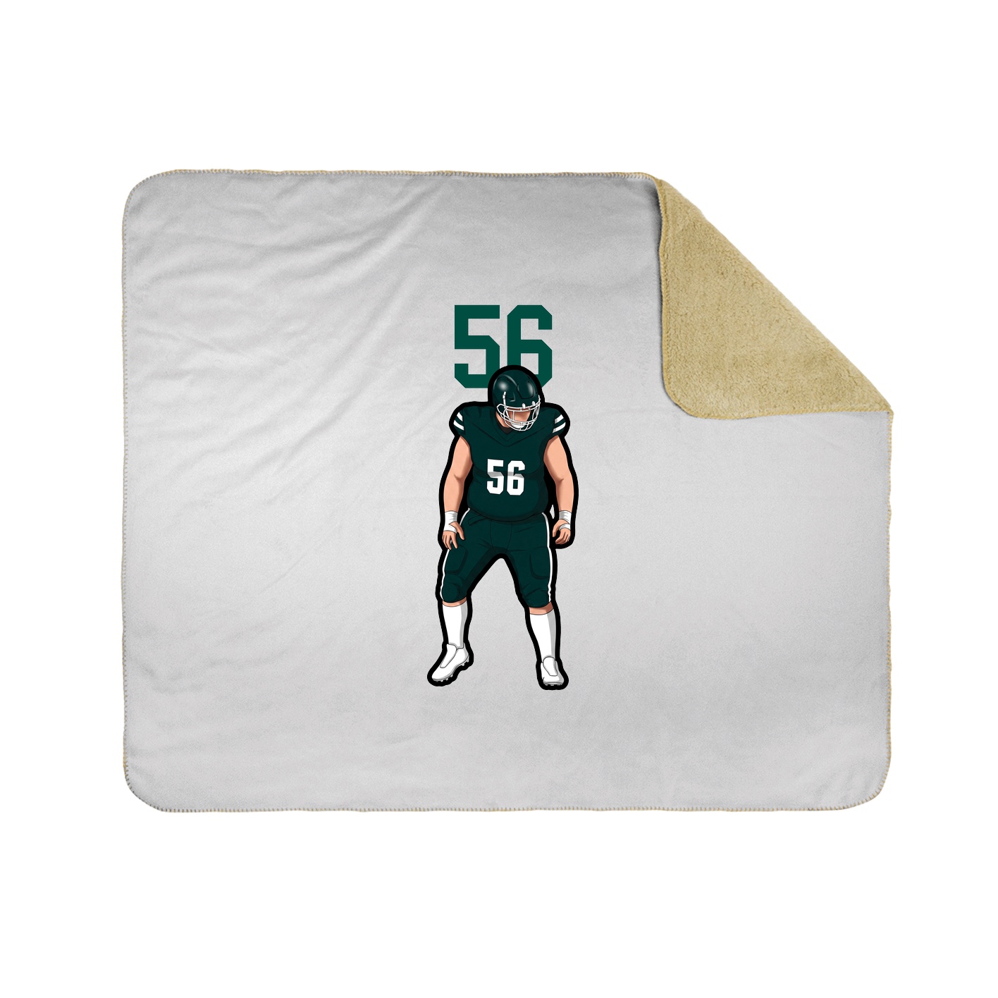Throw Blanket — Number Top in White