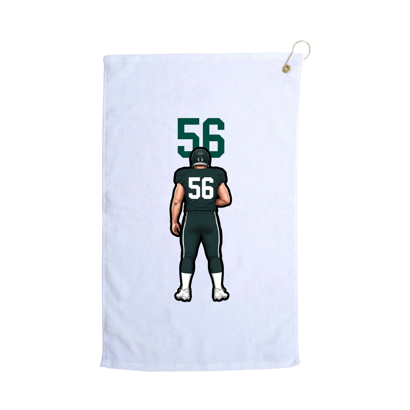 Golf Towel — Number Top in White