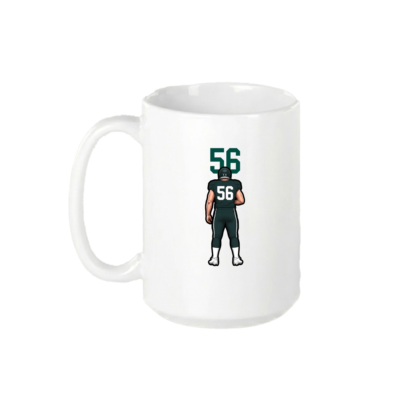 15oz Coffee Mug — Number Top in White