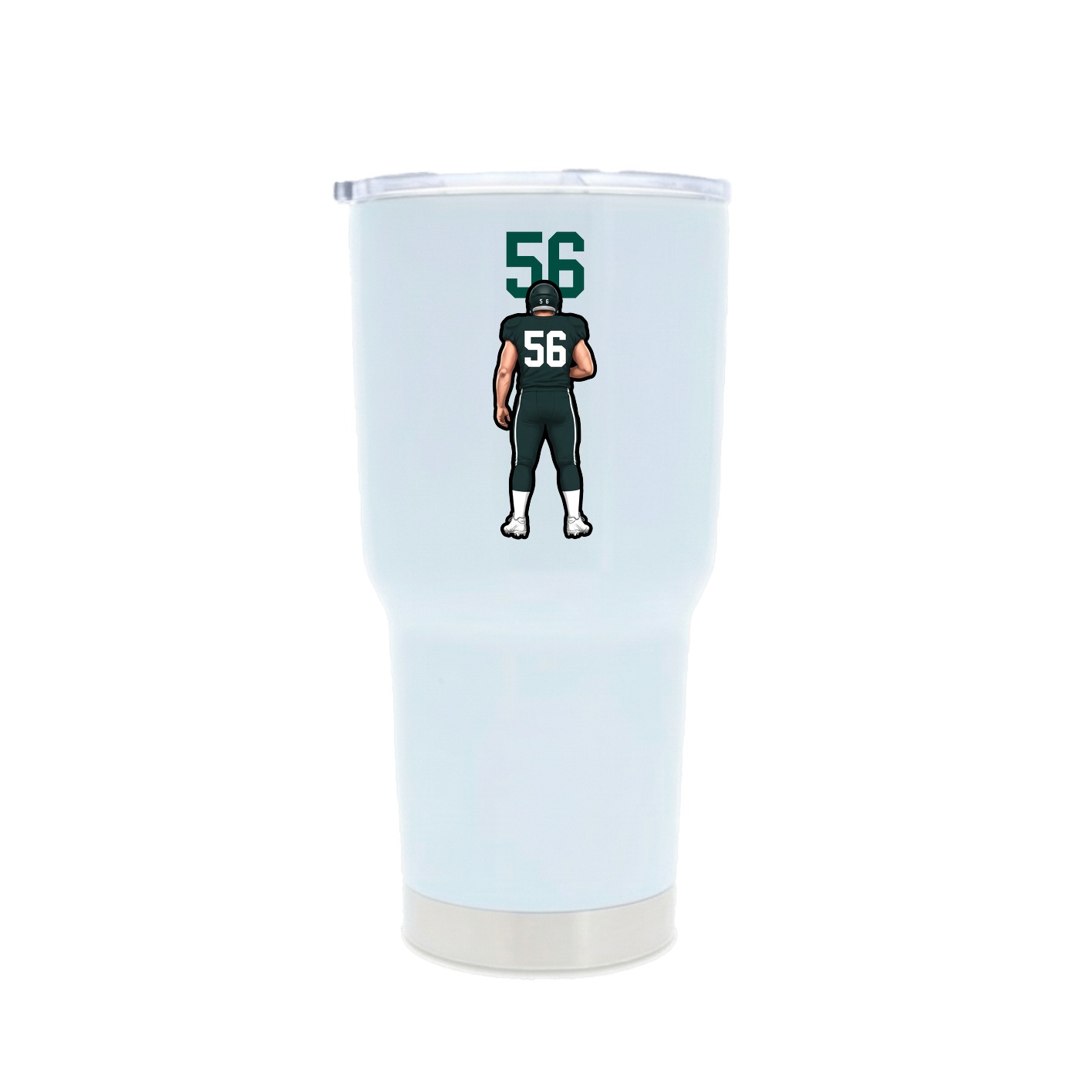 30oz Stainless Steel Tumbler — Number Top in White