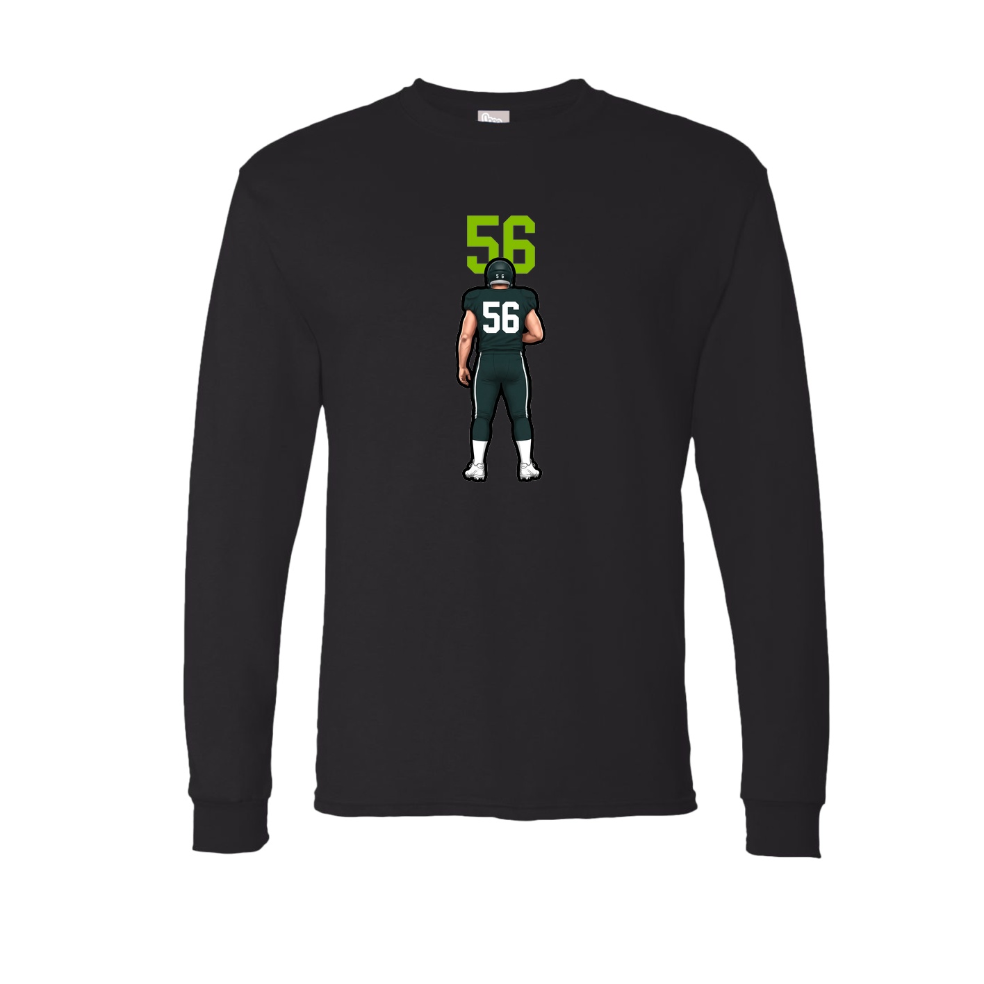 Long Sleeve Tee — Number Top in Black