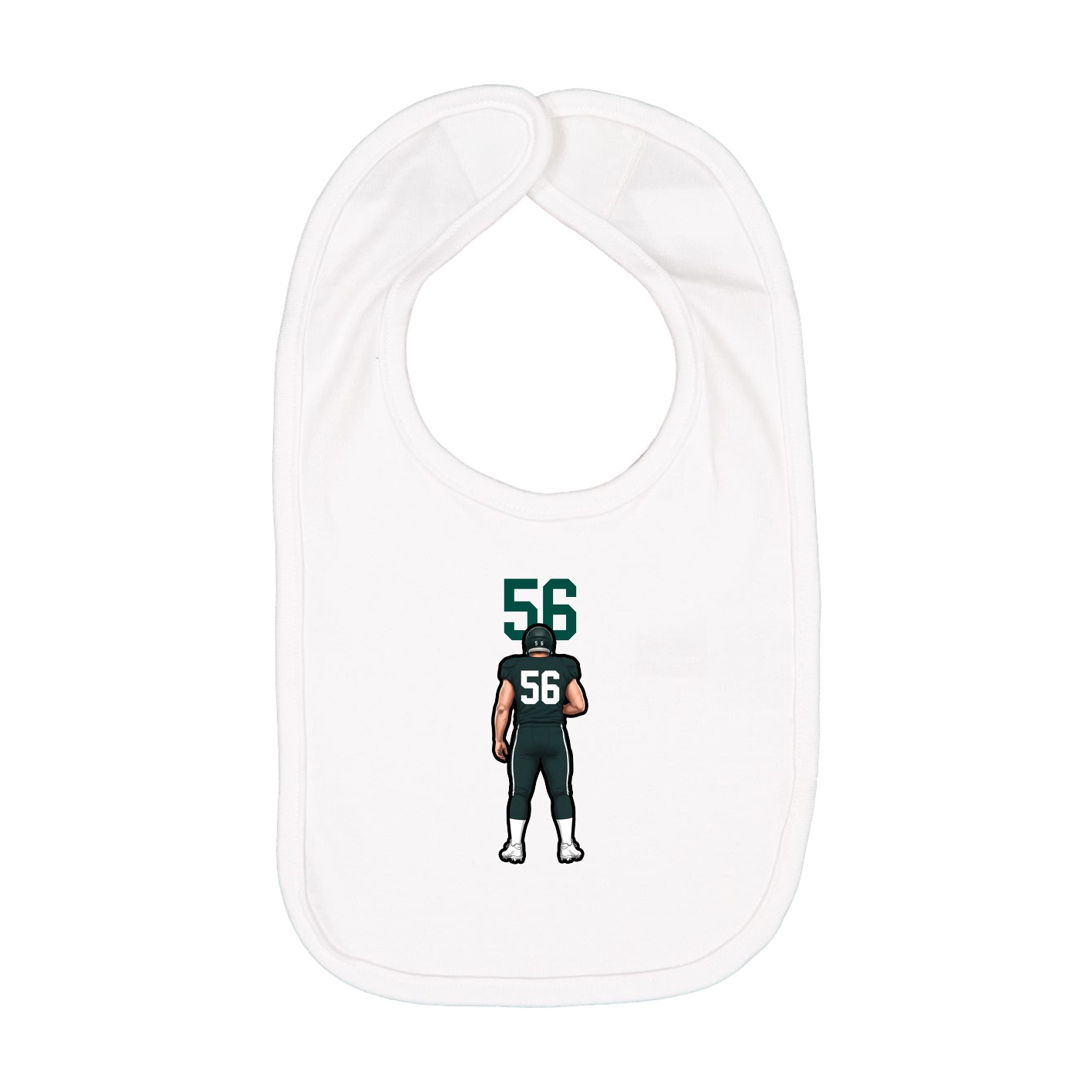 Infant Bib — Number Top in White