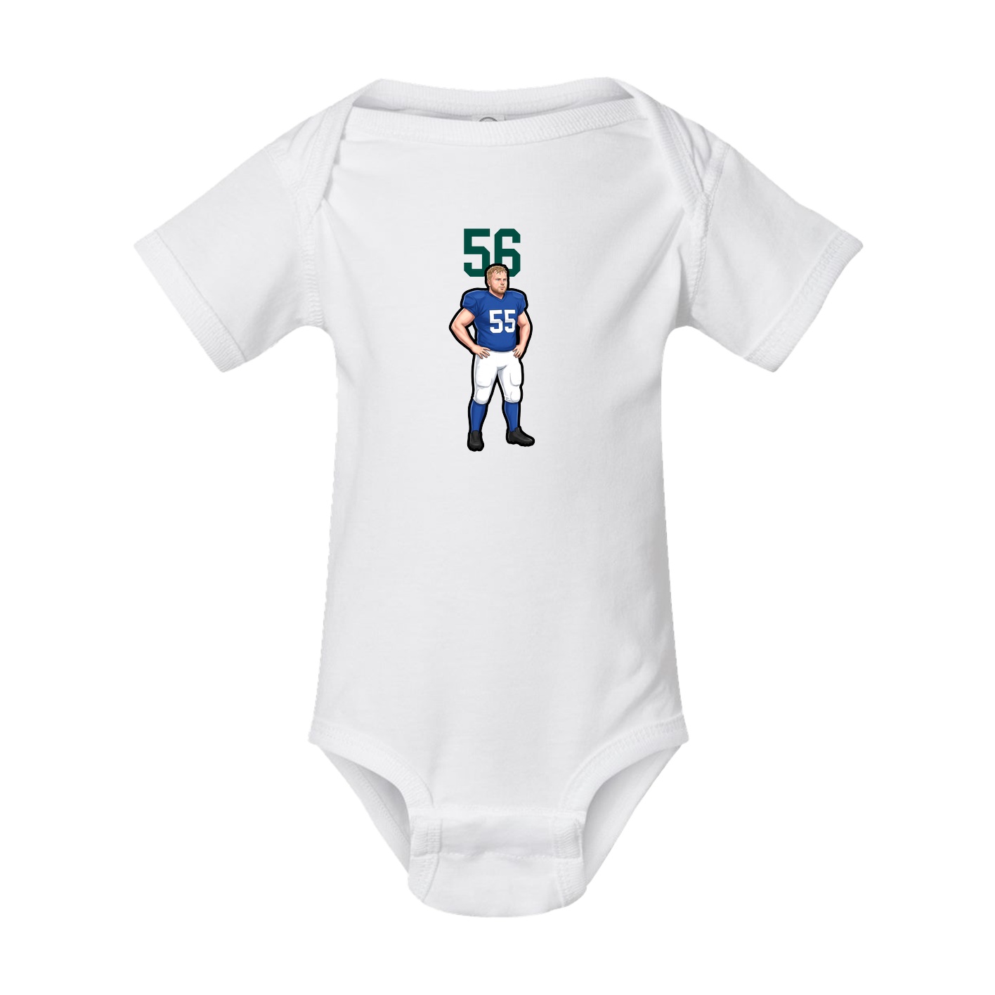 Baby Onesie — Number Top in White