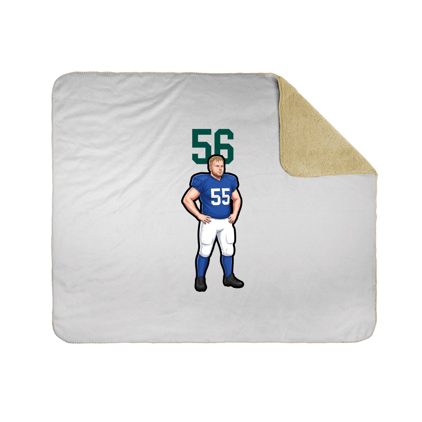 Throw Blanket — Number Top in White