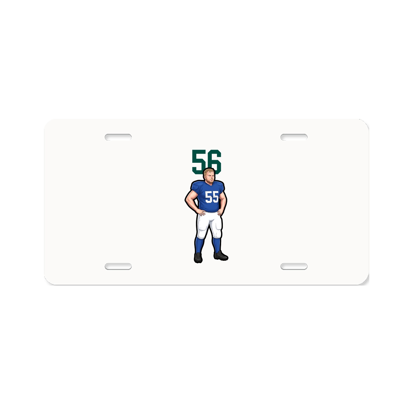 License Plate — Number Top in Classic
