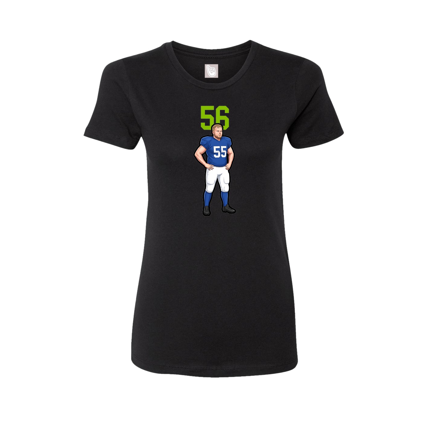 Womens Tee — Number Top in Black