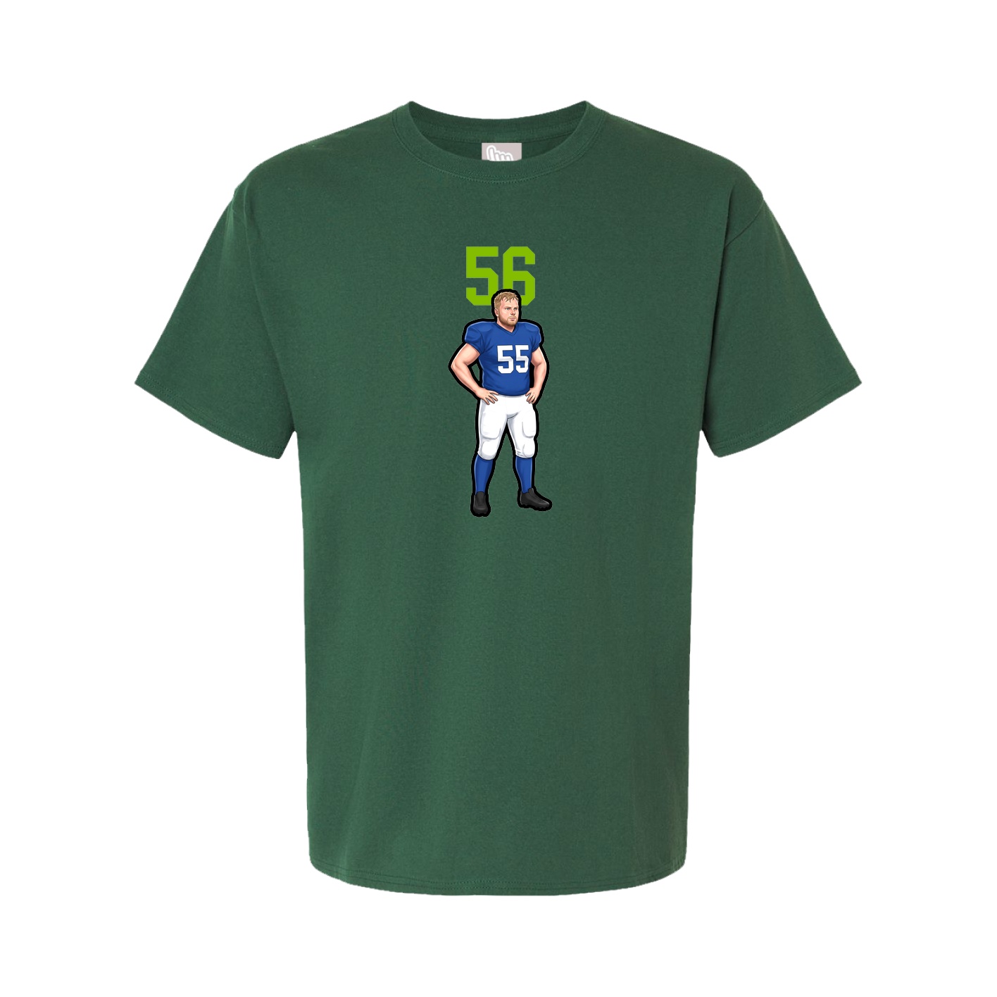 Youth Tee — Number Top in Green
