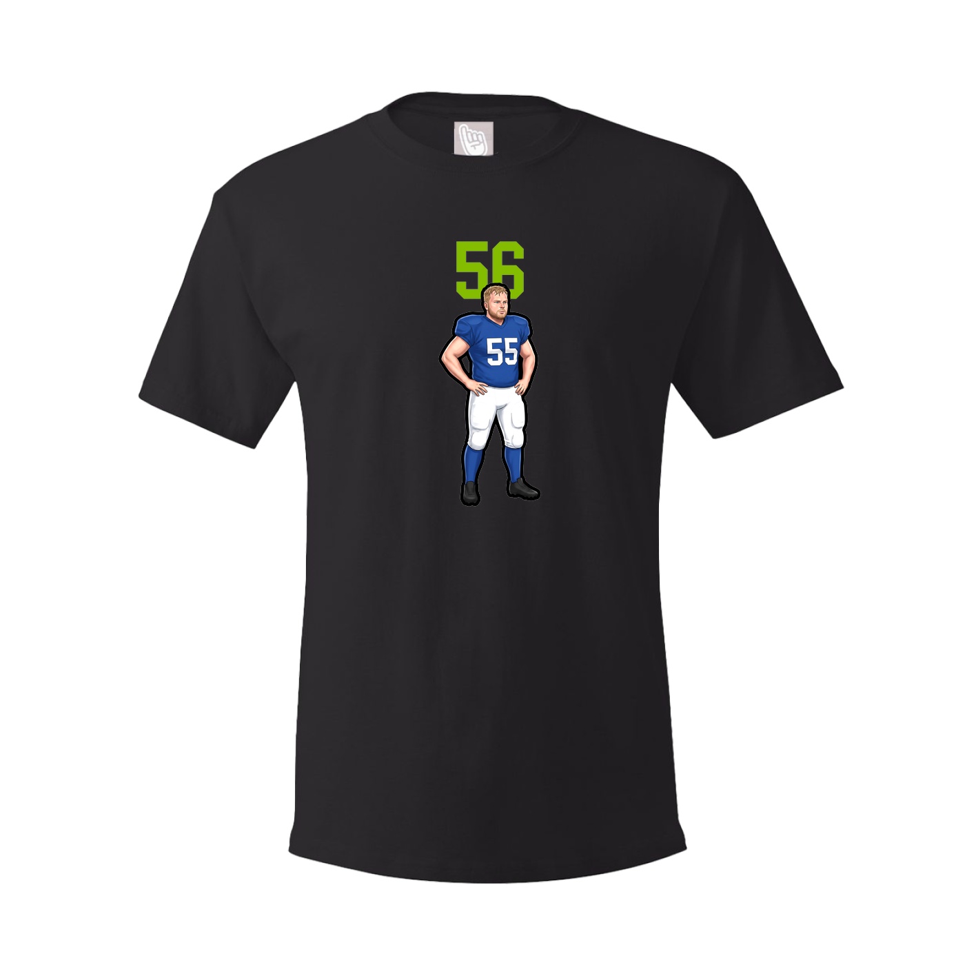 Youth Tee — Number Top in Black