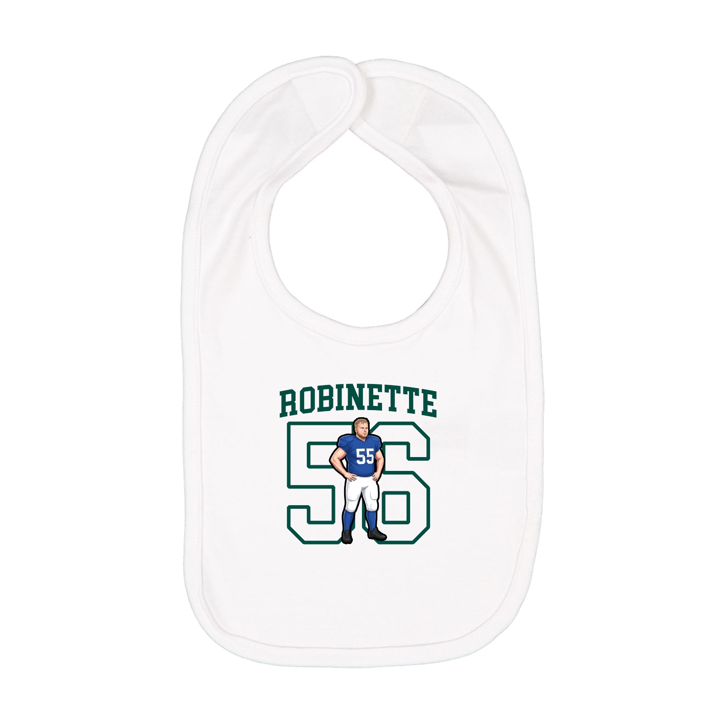 Infant Bib — Shirsey in White