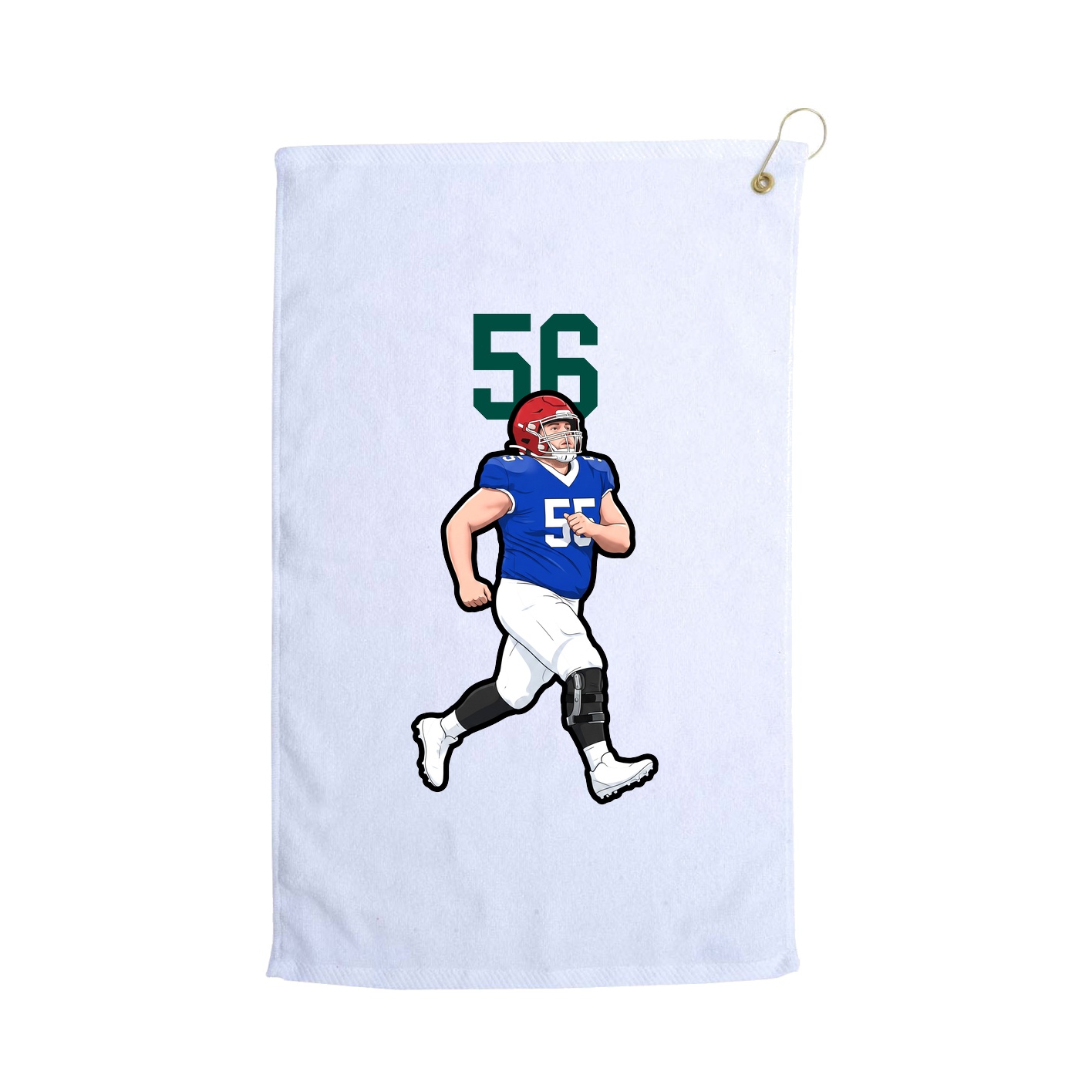 Golf Towel — Number Top in White