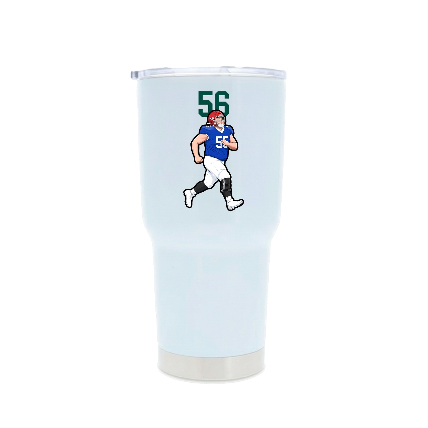 30oz Stainless Steel Tumbler — Number Top in White