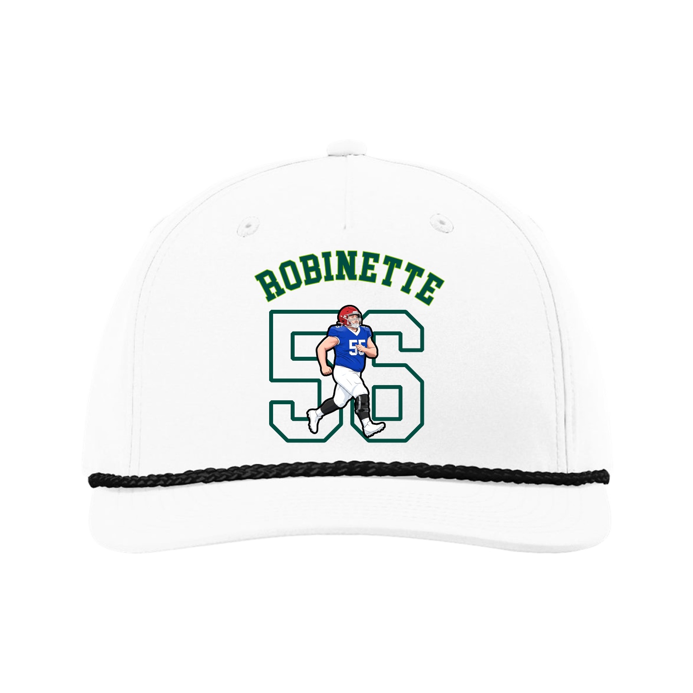 Five-Panel Classic Rope Cap — Shirsey Arch in White