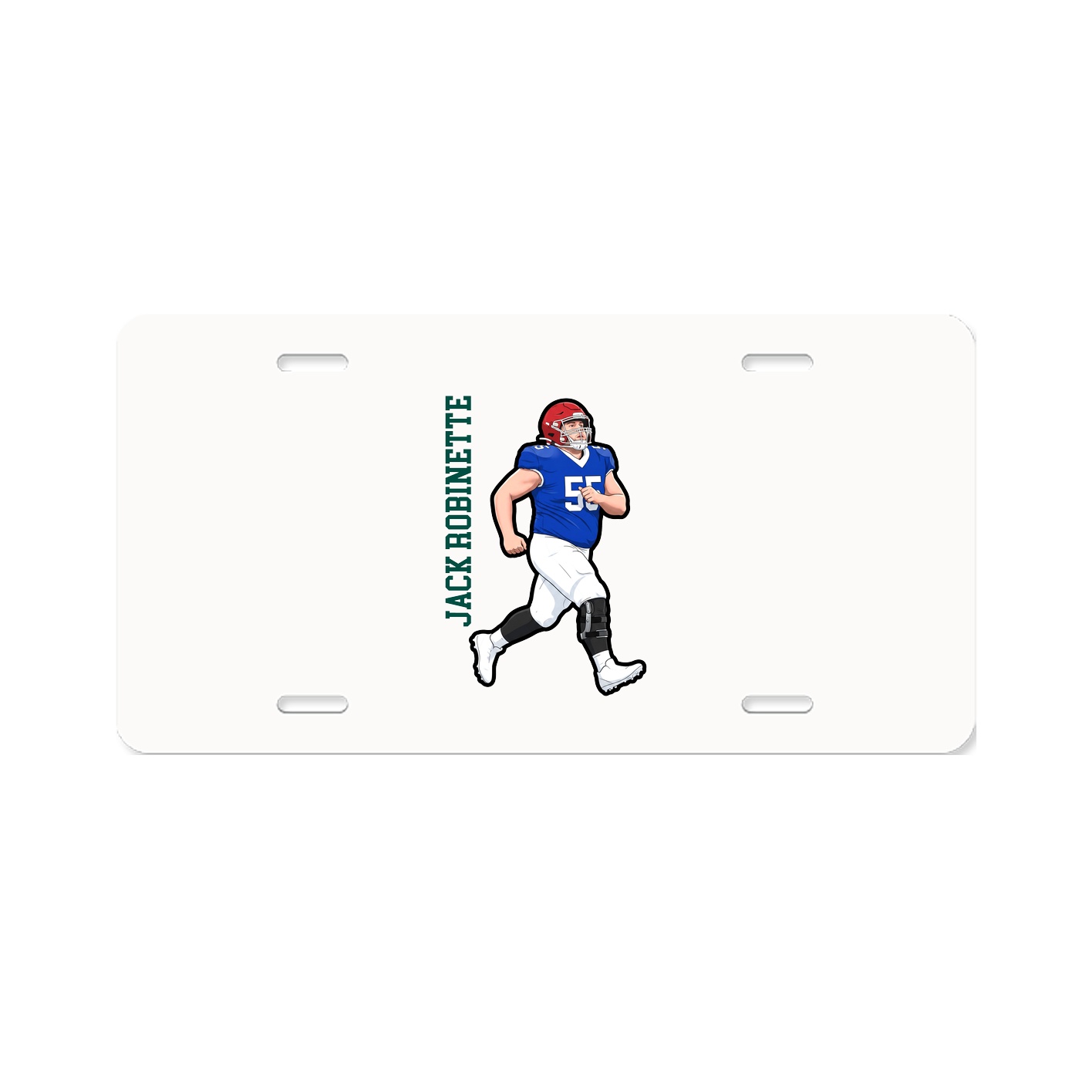 License Plate — Name Vertical in Classic