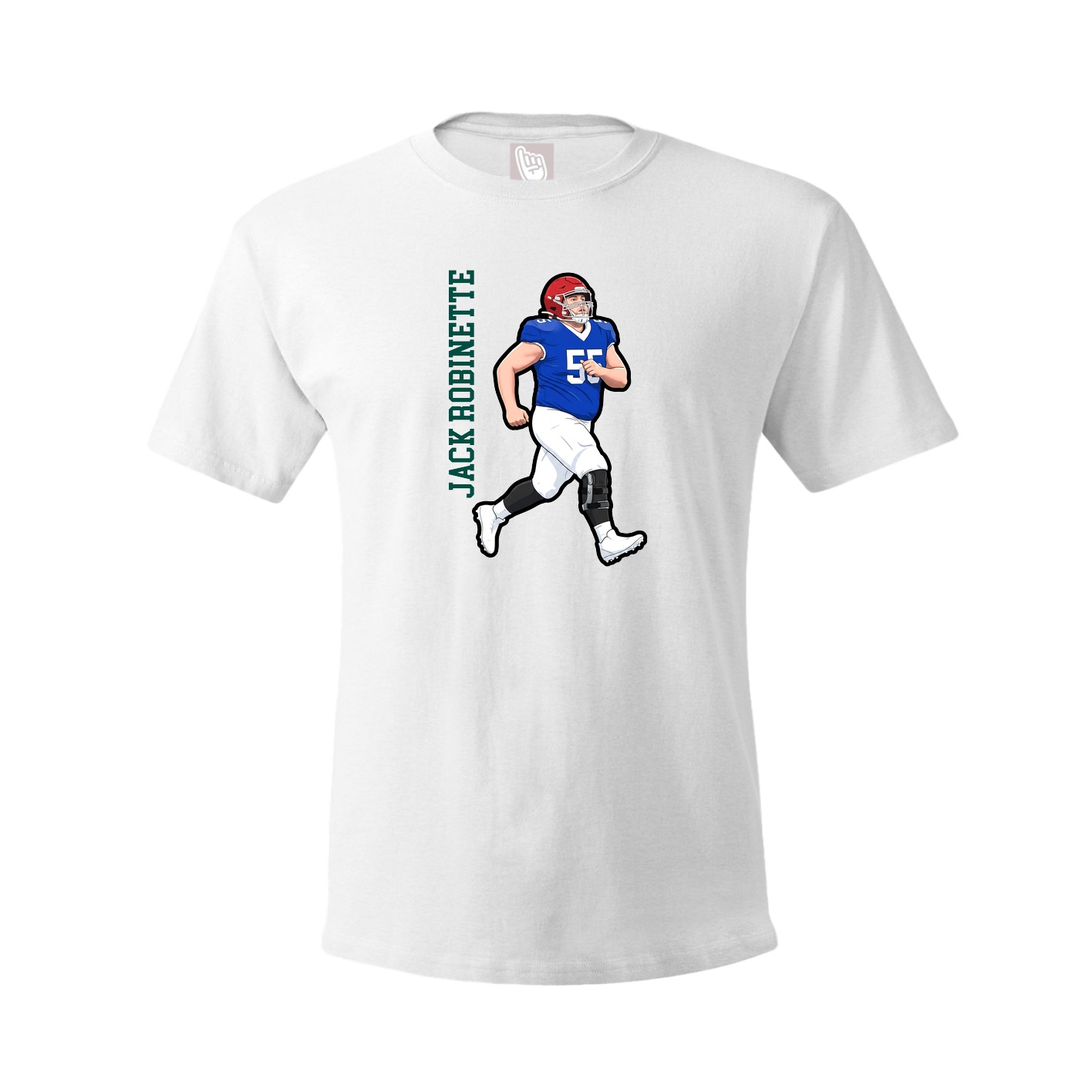 Tee — Name Vertical in White