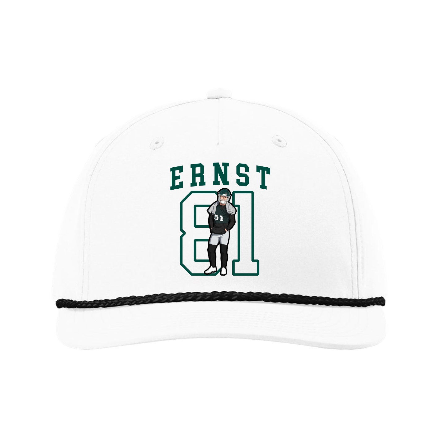 Five-Panel Classic Rope Cap — Shirsey in White