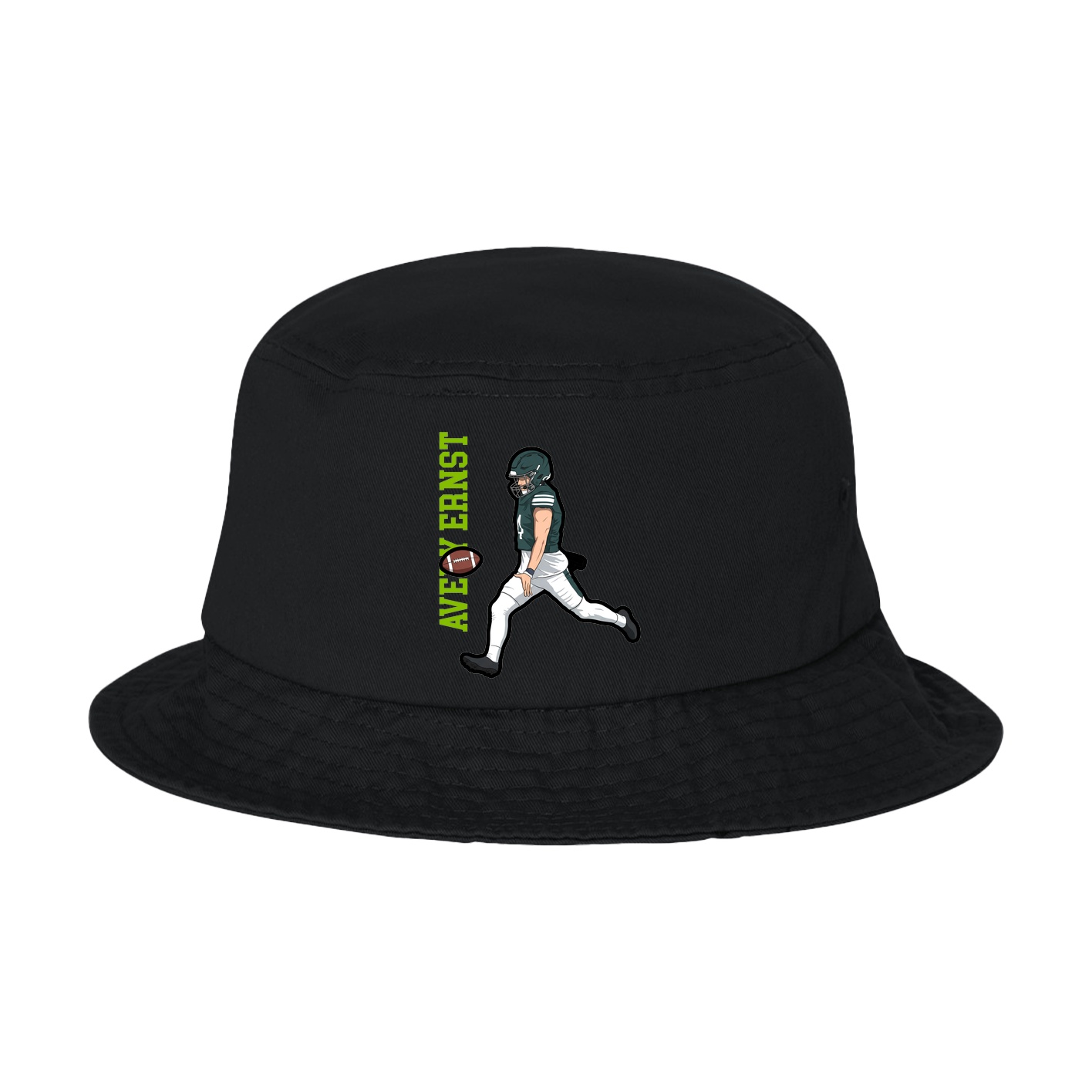 Bucket Cap — Name Vertical in Black