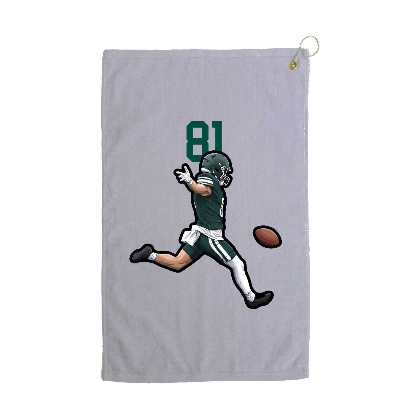 Golf Towel — Number Top in Grey