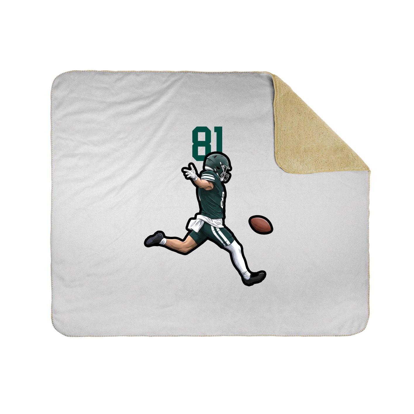 Throw Blanket — Number Top in White