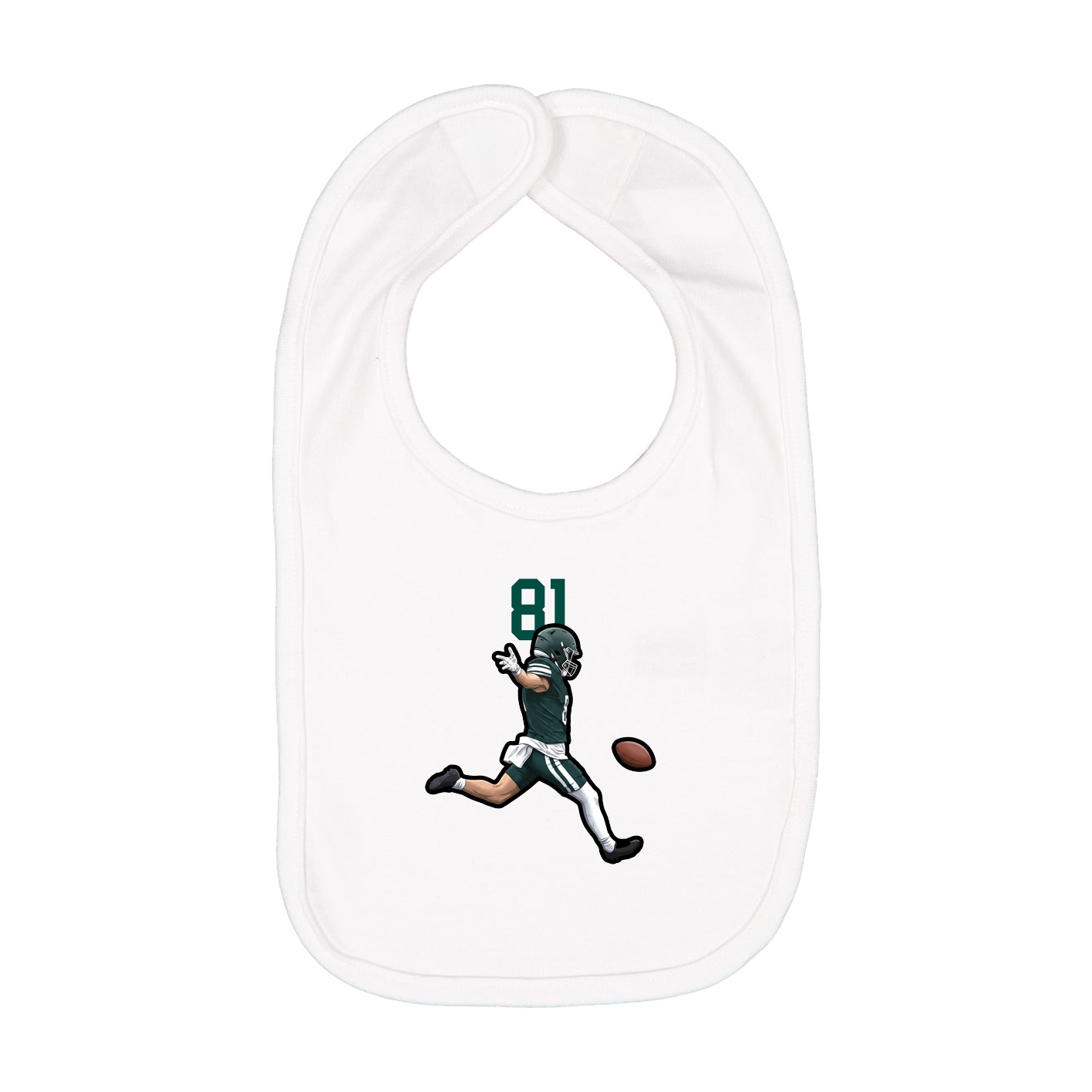 Infant Bib — Number Top in White
