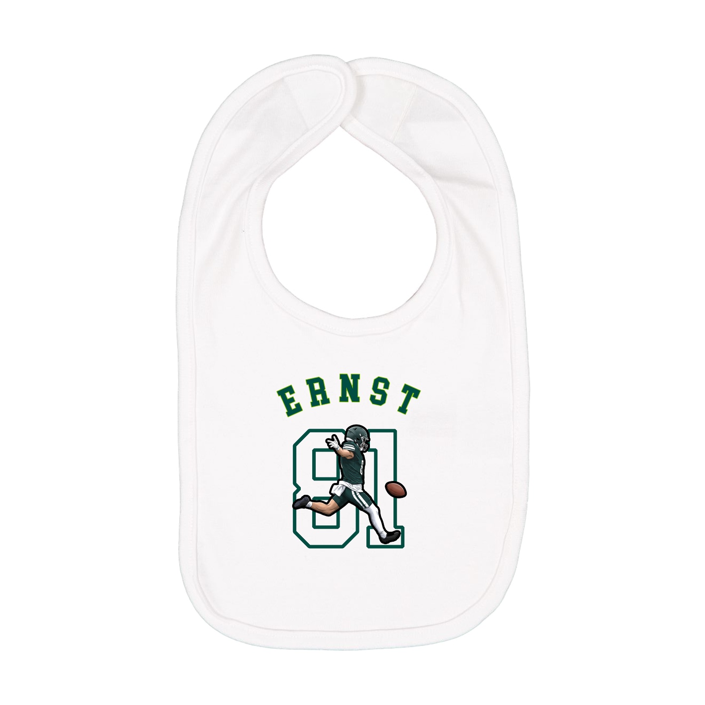 Infant Bib — Shirsey Arch in White