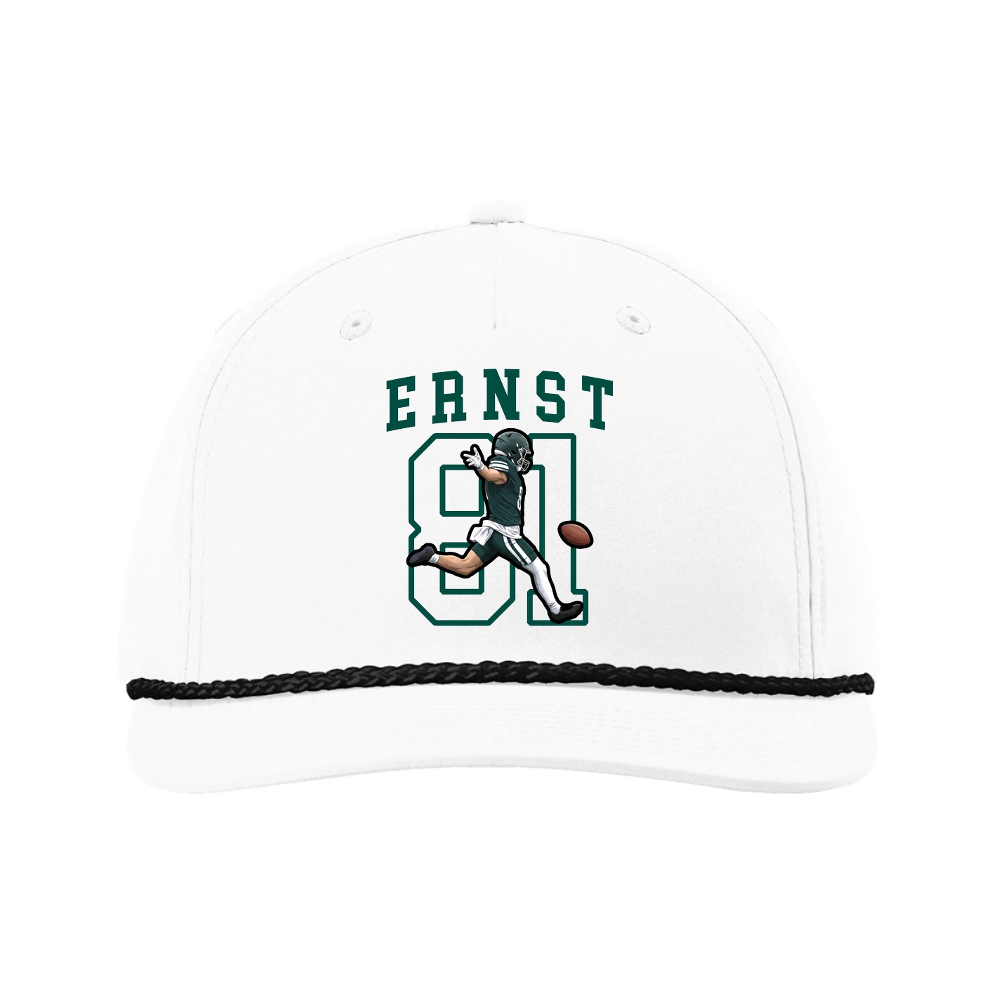 Five-Panel Classic Rope Cap — Shirsey in White