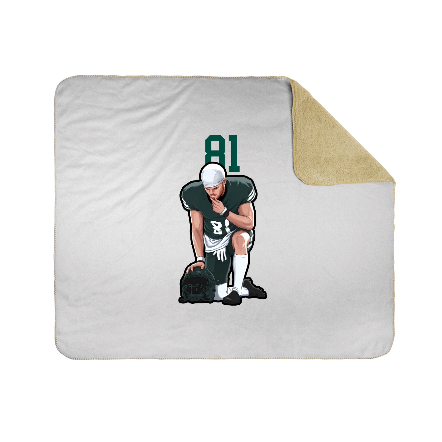 Throw Blanket — Number Top in White