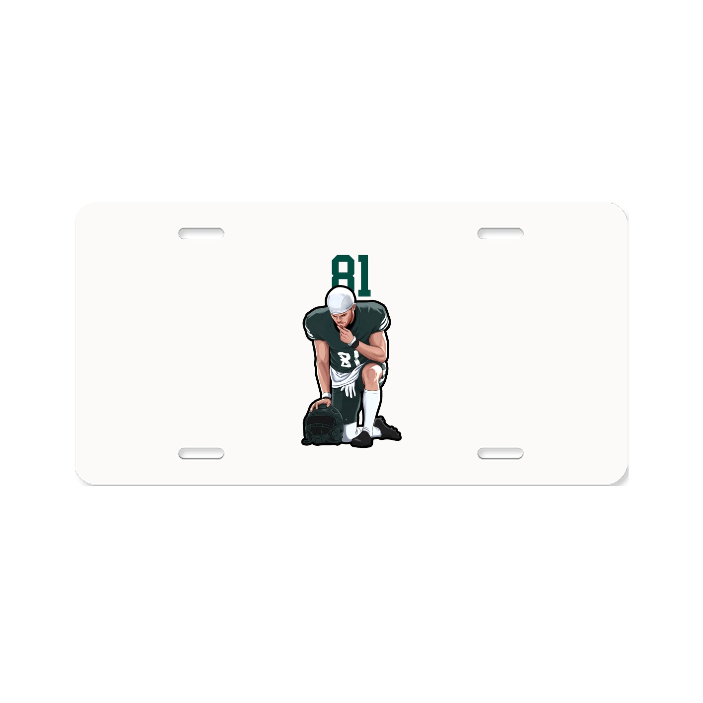 License Plate — Number Top in Classic