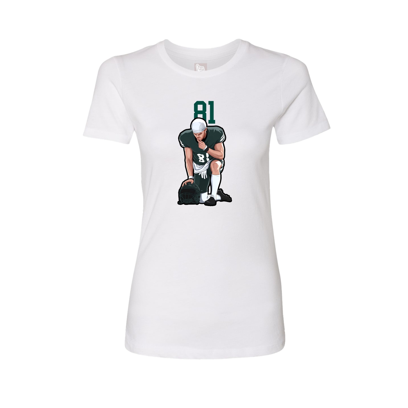 Womens Tee — Number Top in White