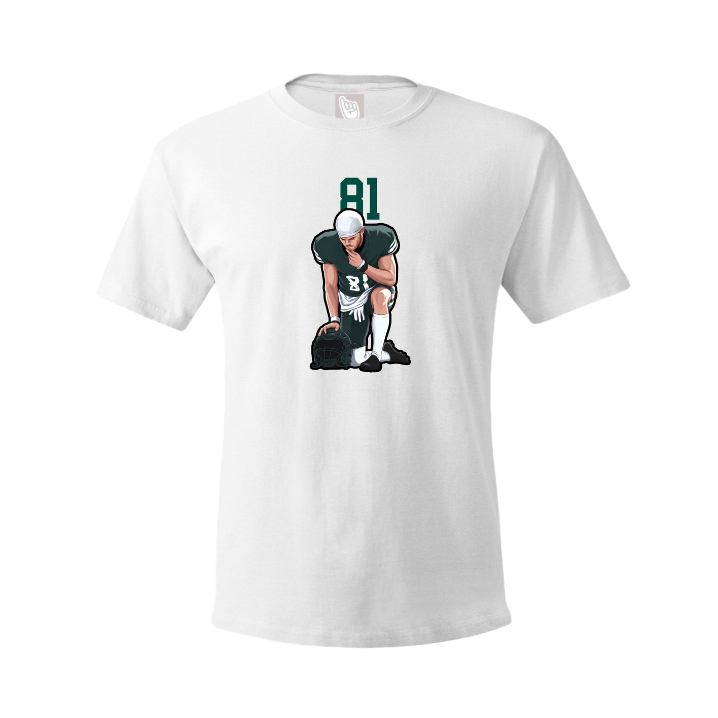 Youth Tee — Number Top in White
