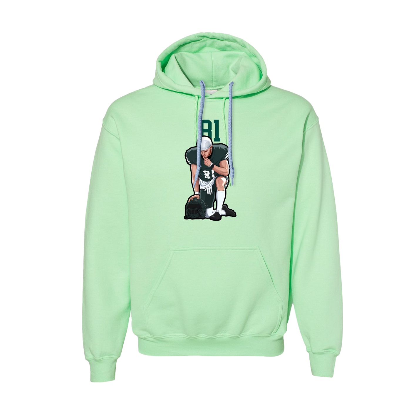 Hoodie — Number Top in Green