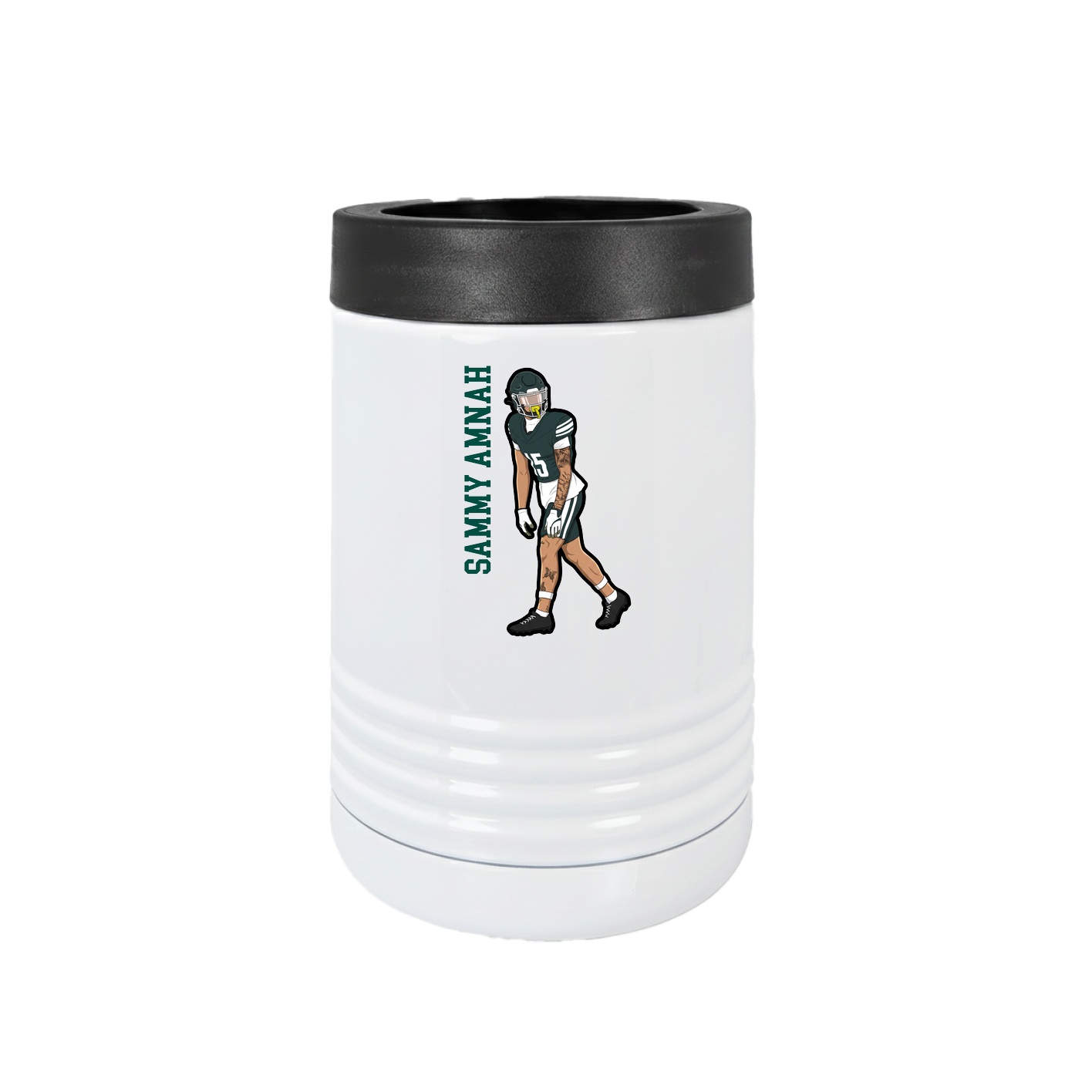 Beverage Holder — Name Vertical in White