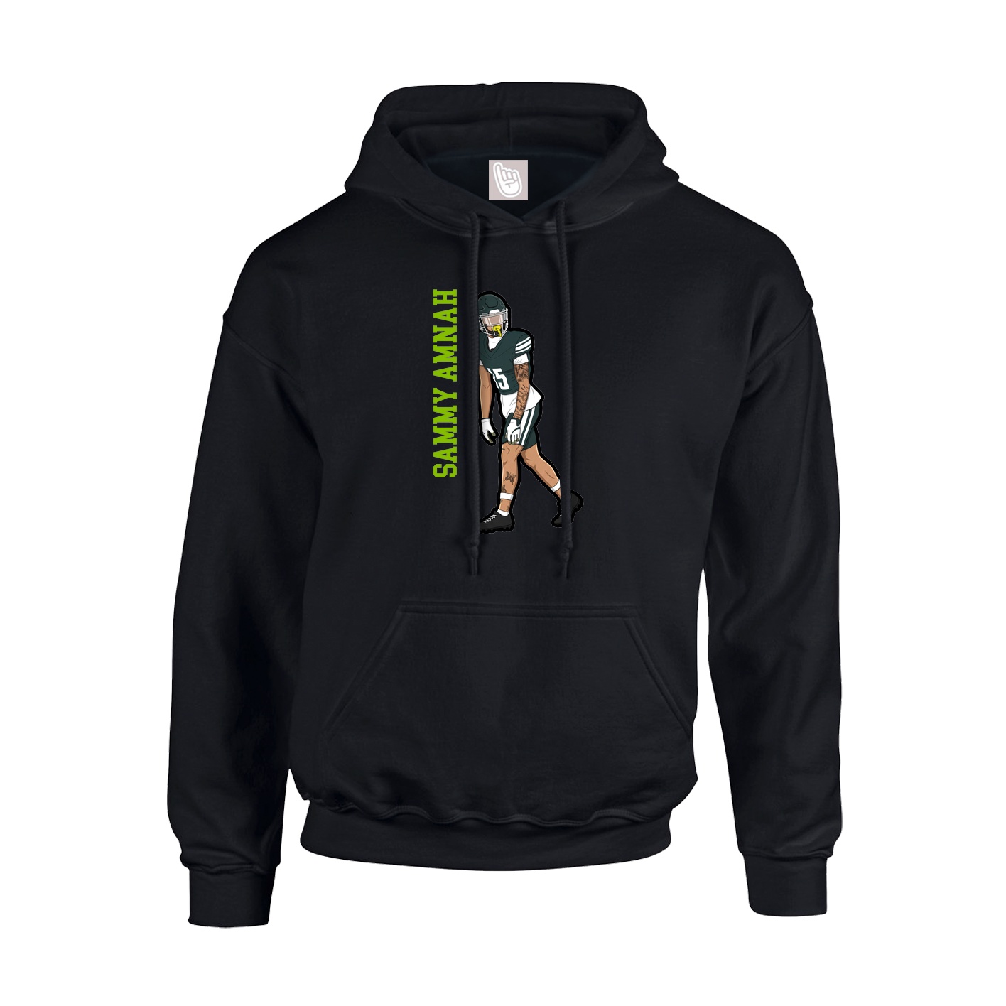 Youth Hoodie — Name Vertical in Black