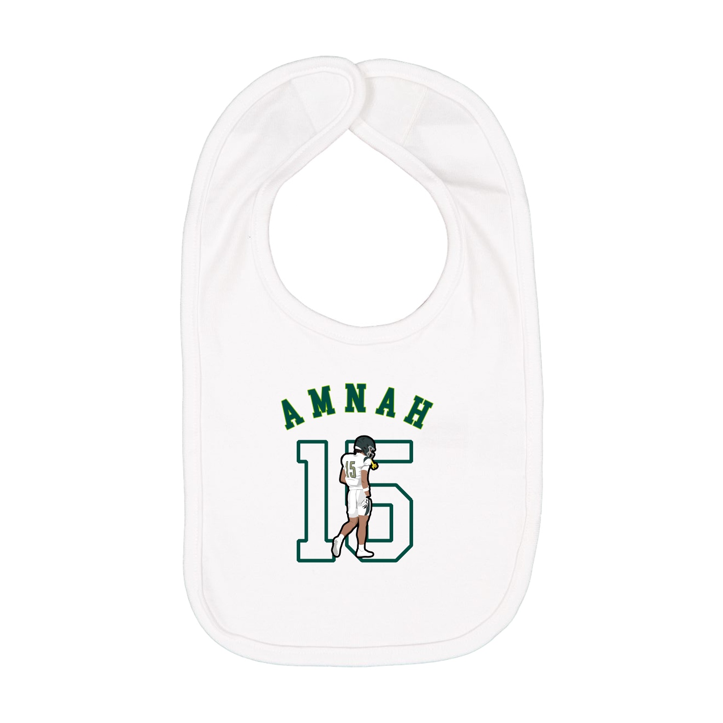 Infant Bib — Shirsey Arch in White