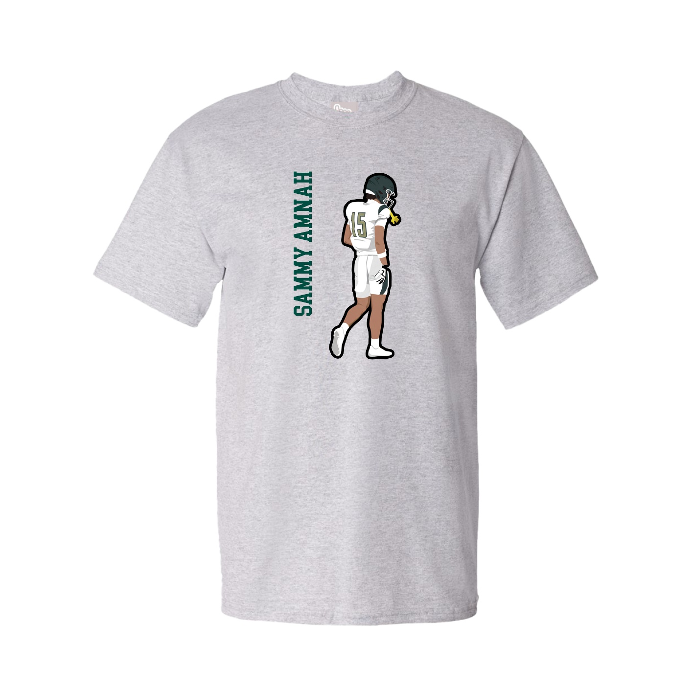 Tee — Name Vertical in Grey