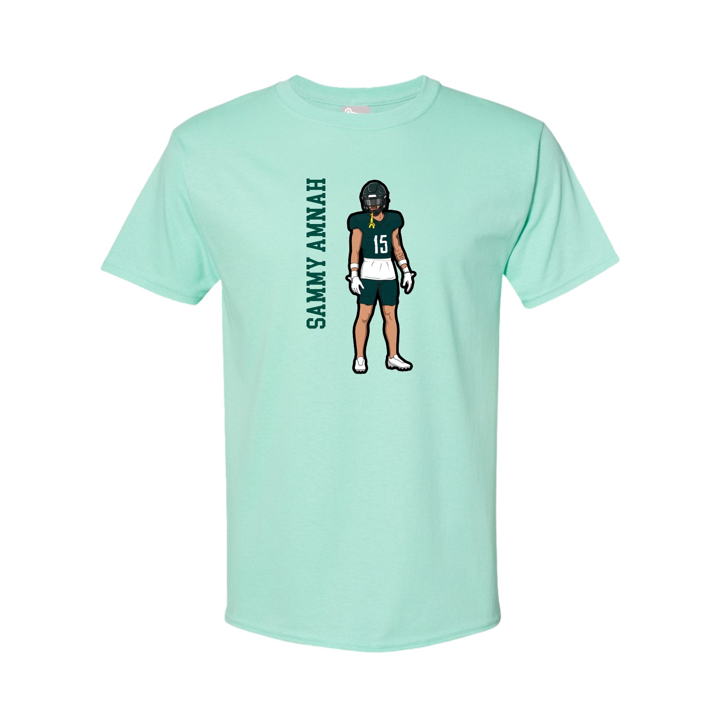 Tee — Name Vertical in Green