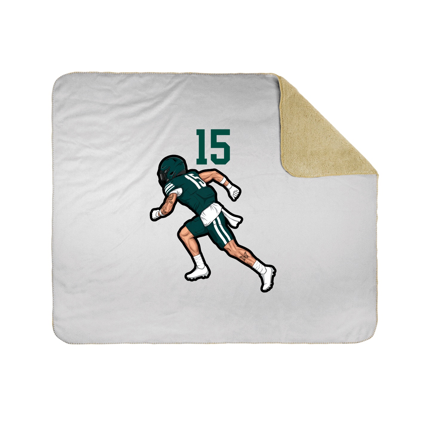 Throw Blanket — Number Top in White