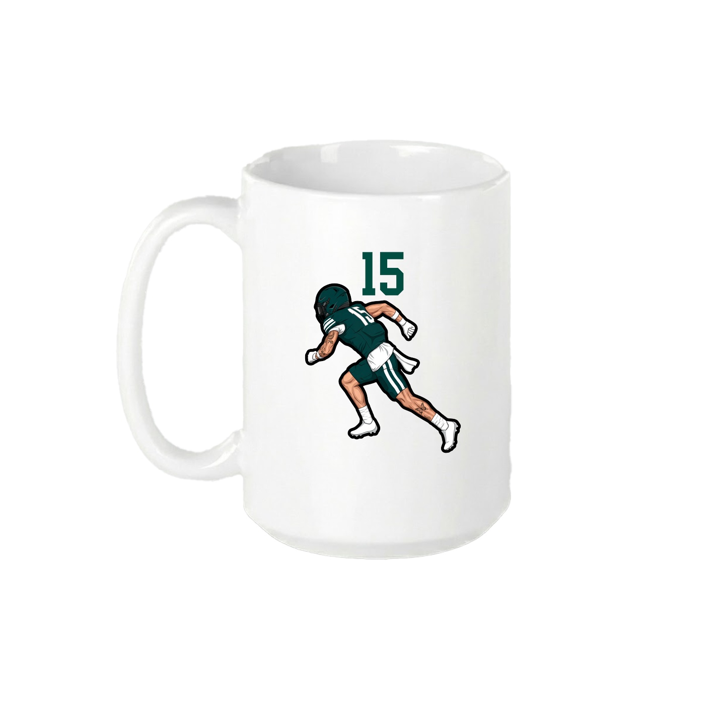 15oz Coffee Mug — Number Top in White