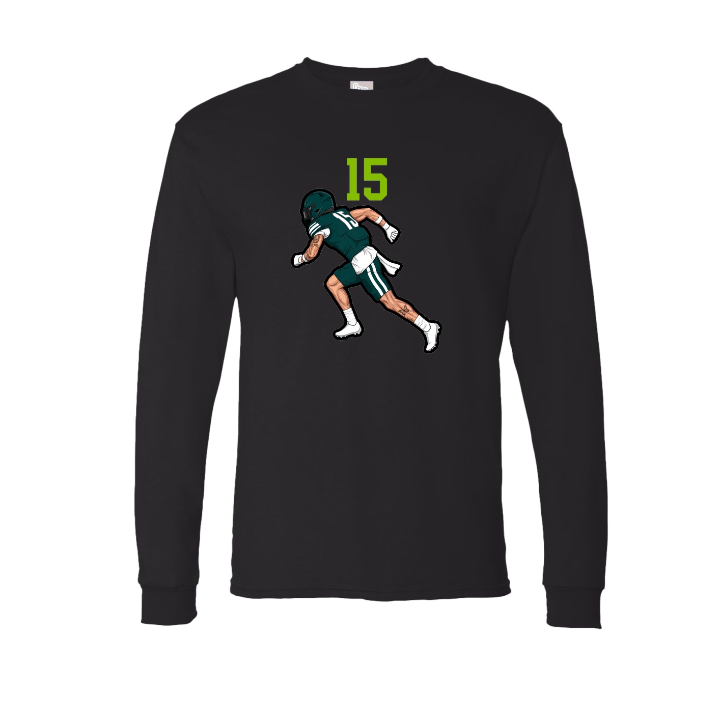 Long Sleeve Tee — Number Top in Black