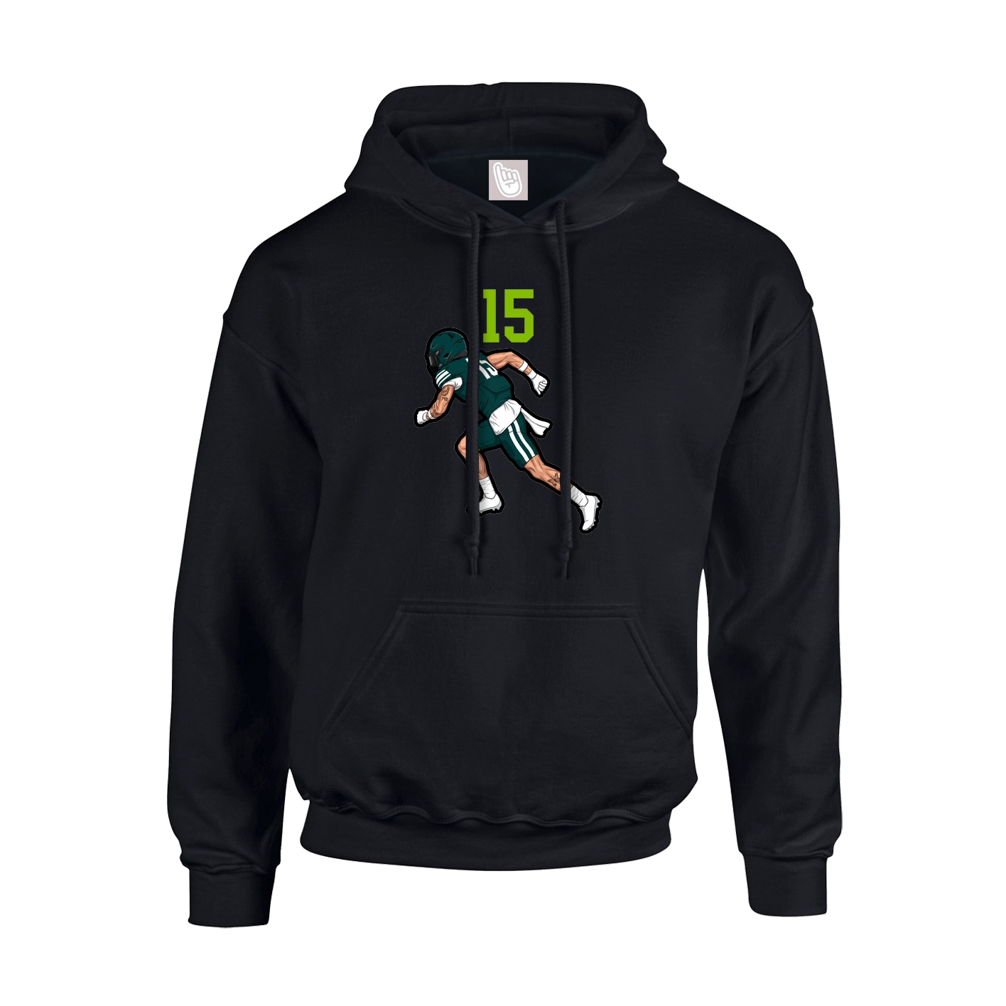 Youth Hoodie — Number Top in Black