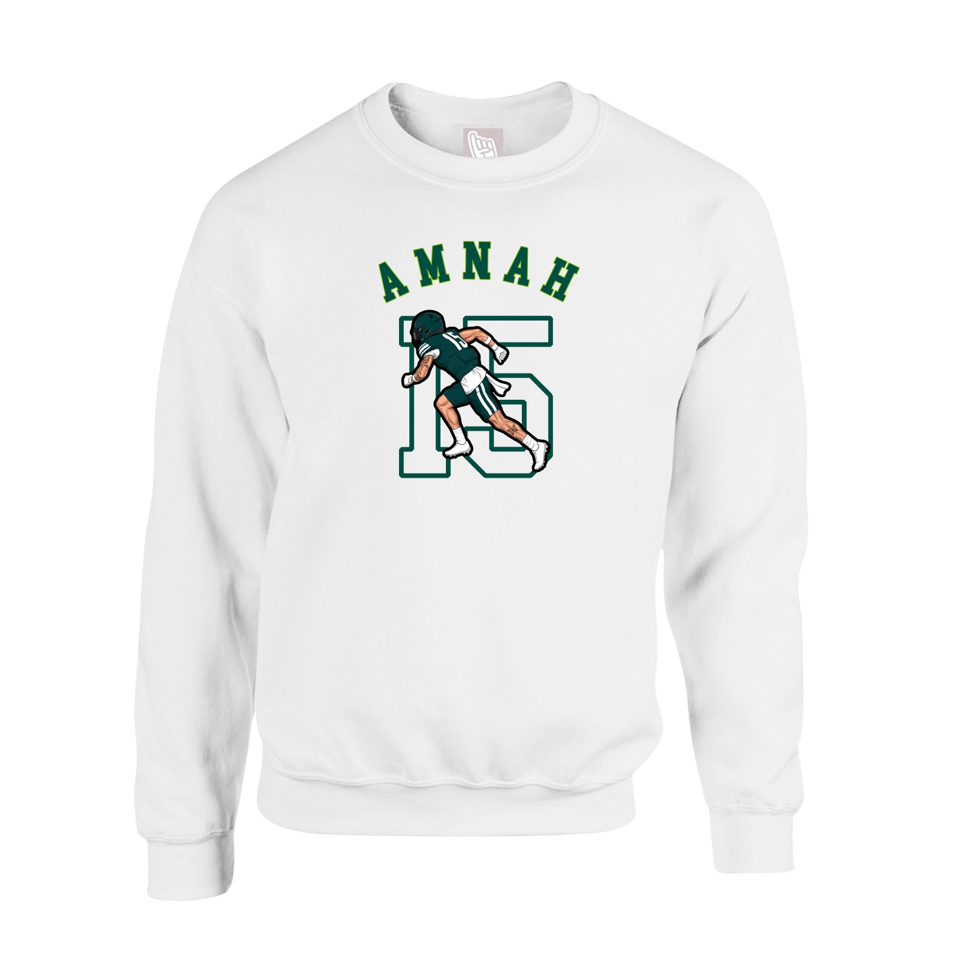 Fleece Crew — Shirsey Arch in White