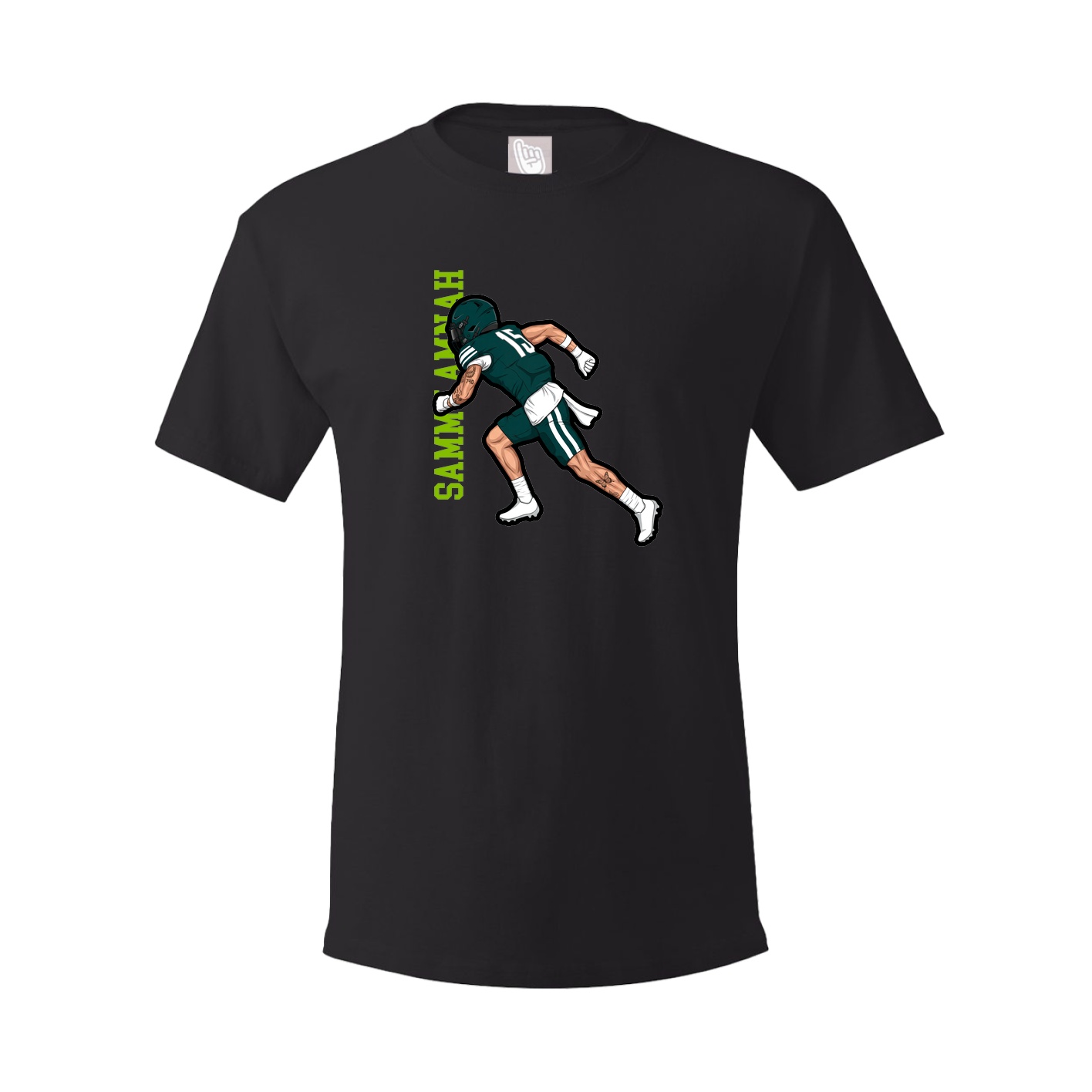 Youth Tee — Name Vertical in Black