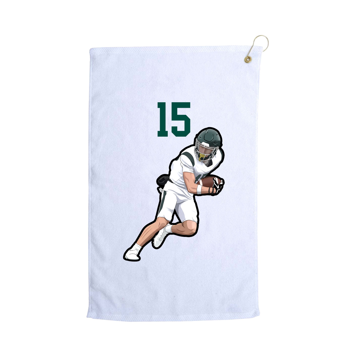 Golf Towel — Number Top in White