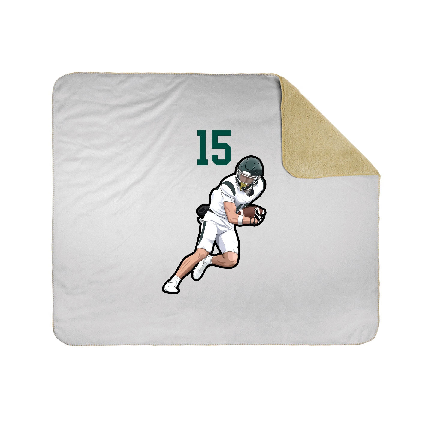 Throw Blanket — Number Top in White
