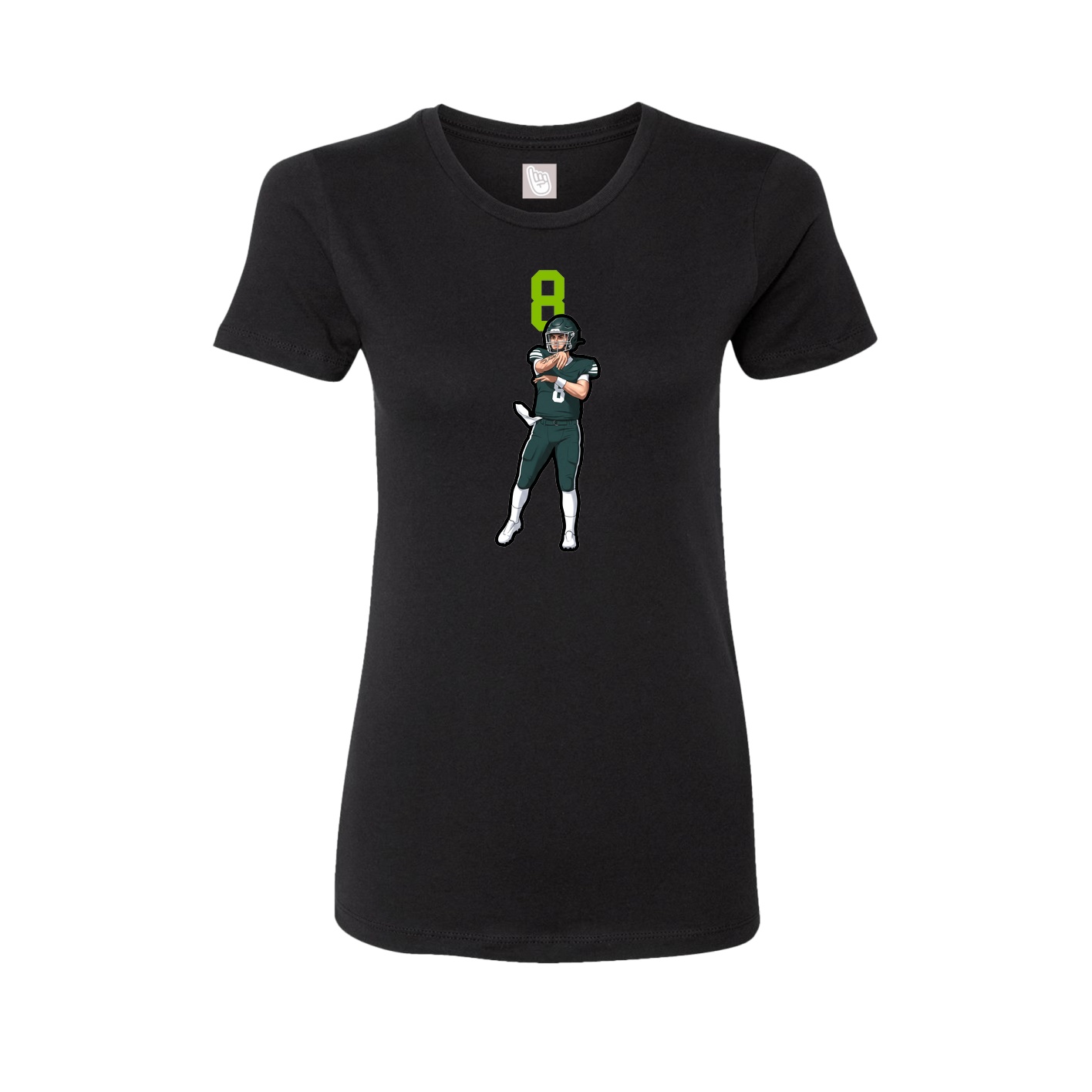 Womens Tee — Number Top in Black