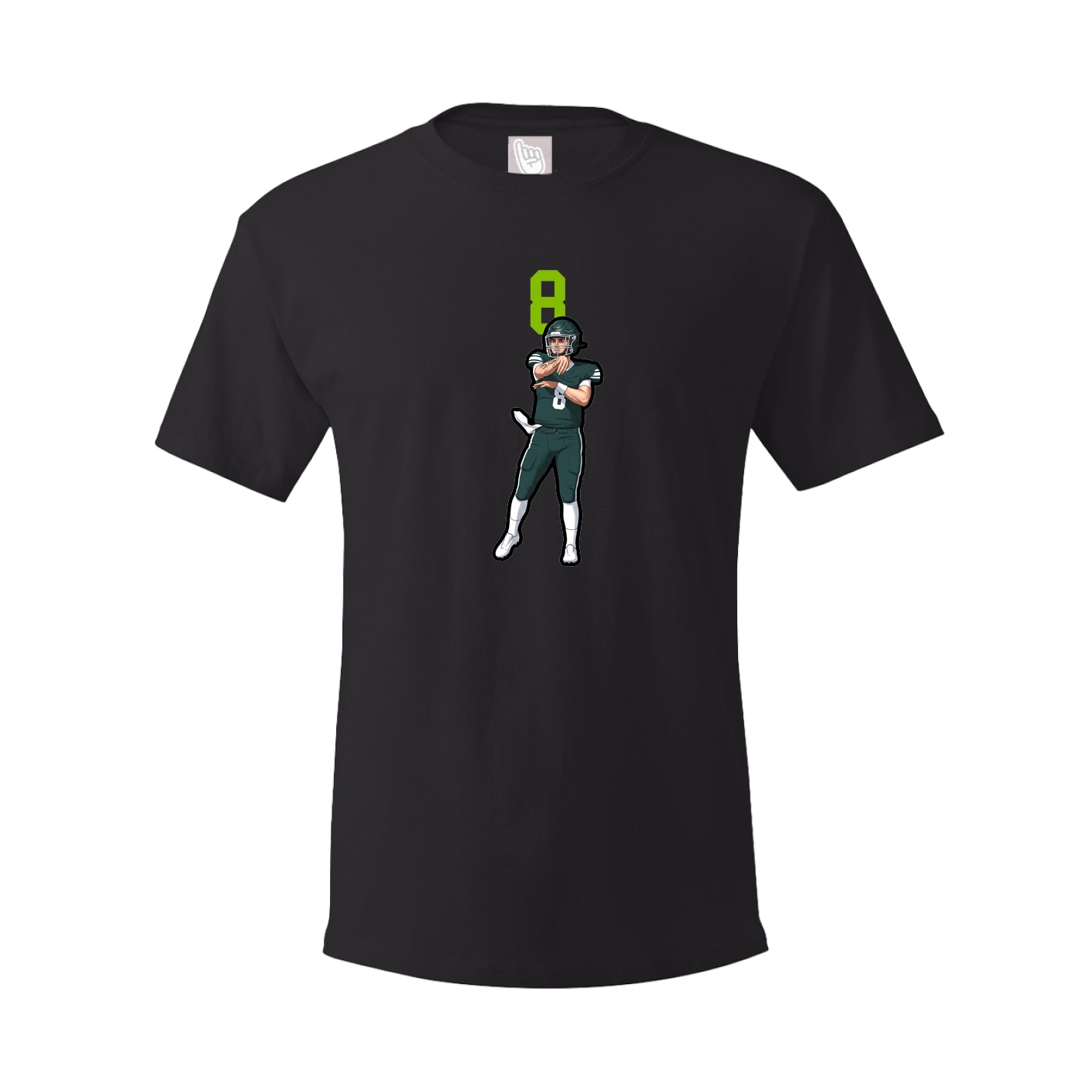 Youth Tee — Number Top in Black