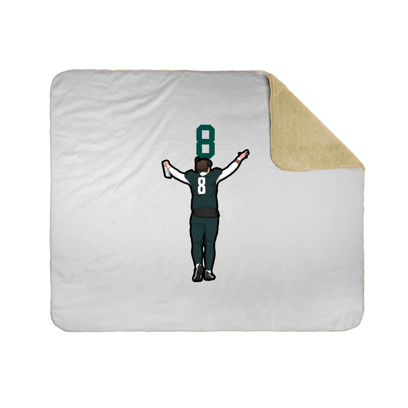 Throw Blanket — Number Top in White