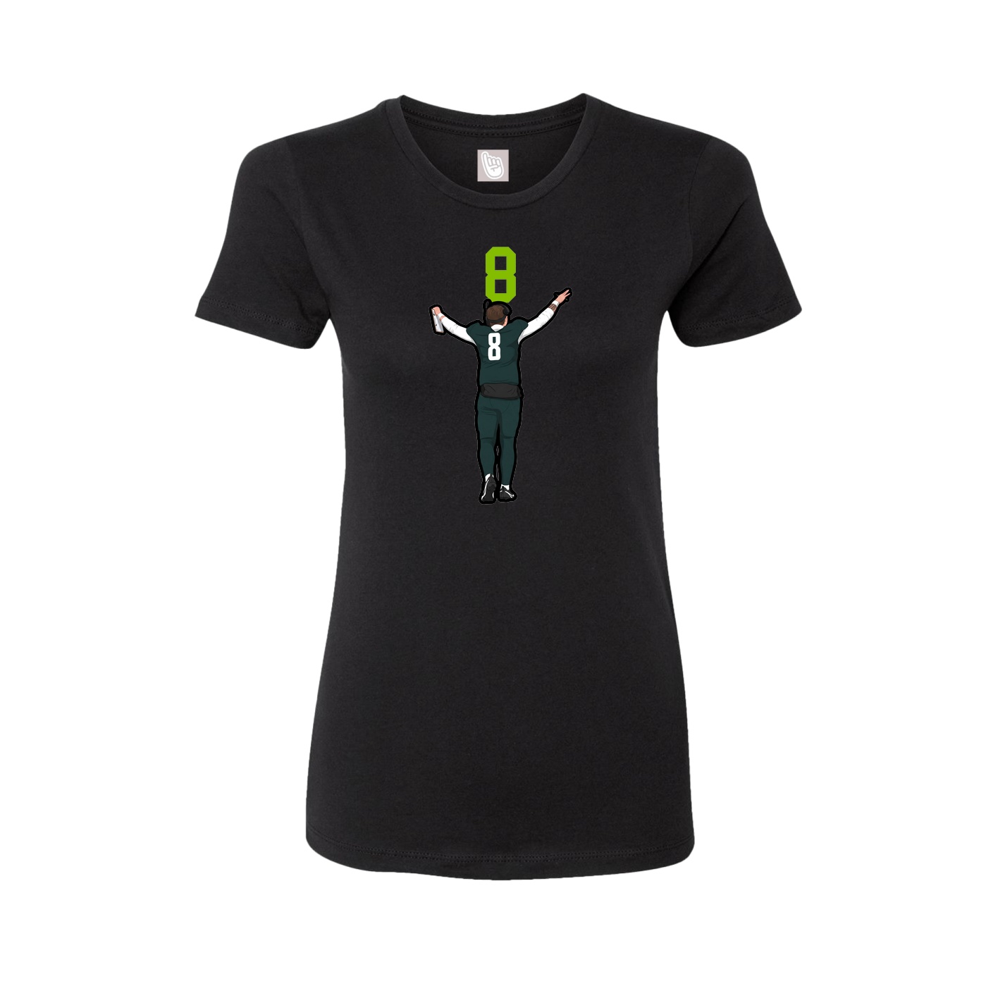 Womens Tee — Number Top in Black